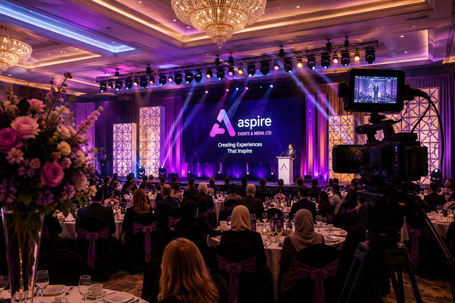 Aspire Events and Media team delivering a professional event